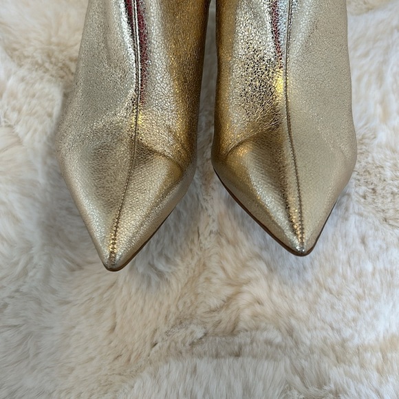 Steve Madden Vivy Gold Metallic Mid Calf Boots - Picture 5 of 14